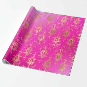 Rosa och guldfärja Arabian Bollywood Presentpapper
