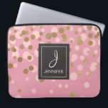 Rosa och guldfettkonfetti-Elegant Monogram<br><div class="desc">Rosa och faux guldfeta konfetti Elegant Monogram Fodral. Fodral kan anpassas så att du kan inkludera ditt initialvärde och fullt.</div>