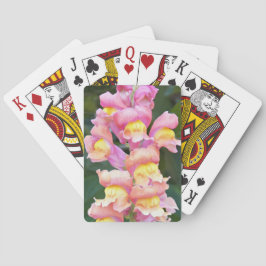 Rosa och Gult Blommigt för ögonblicksbild Casinokort