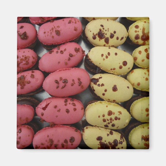 rosa och gult chokladbåtar magnet (Framsidan)