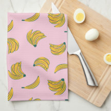 Rosa och Gult Coola Banana Mönster