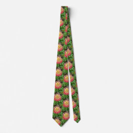 Rosa och Gult Dahlia Slips