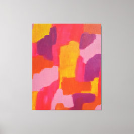 Rosa och Gult Fet Abstrakt Art Canvastryck
