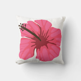 Rosa och Gult Hibiscus Pillow Kudde