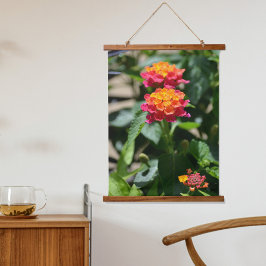 Rosa och Gult Lantana Flowers Fotografier