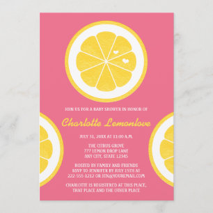 ROSA OCH GULT LEMON THEMED BABY SHOWER INBJUDNINGAR
