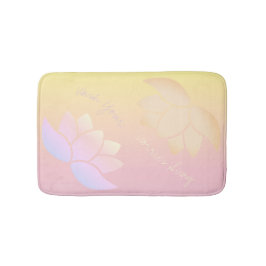 Rosa och Gult Lotus Fade Badrumsmatta