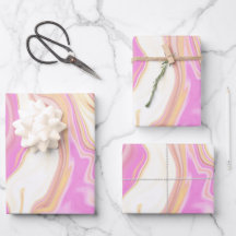 Rosa och Gult Mönster som omsluter Pappra, platta