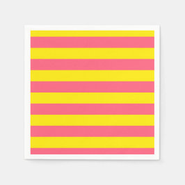 Rosa och Gult Rand Design Pappersservett