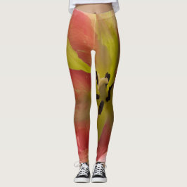 Rosa och Gult Tulip Leggings
