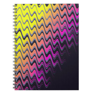 Rosa och Gult Vågar Anteckningsbok