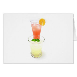 Rosa- och gultLemonade Hälsningskort