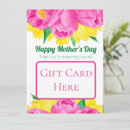 Rosa och innehavare av Mors dag-giftkort