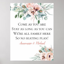 Rosa och ivorianskt nej Bröllop-skylt till passag Poster