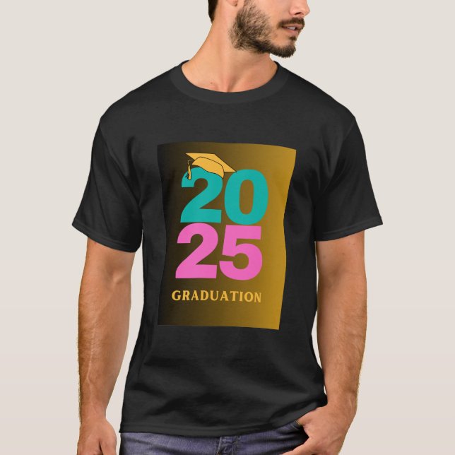 Rosa och kalk Studenten År 2025 Manar T Shirt (Framsida)