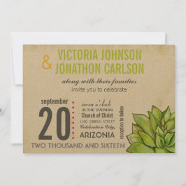 Rosa och kalksugare Modern Typografi Bröllop Inbjudningar