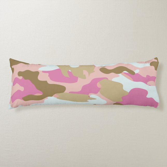 Rosa och Khaki Kroppskudde (Framsidan)