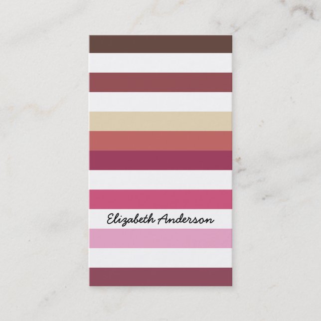 Rosa och korall Rand i Hett Fall Mode Färg Visitkort (Framsida)
