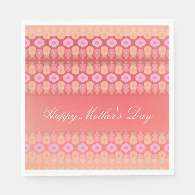 Rosa och koralldagskvor på Mor Pappersservett (Framsidan)