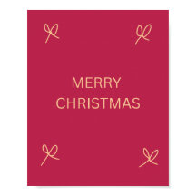 Rosa och krämfärgad illustrerad slinga God Jul