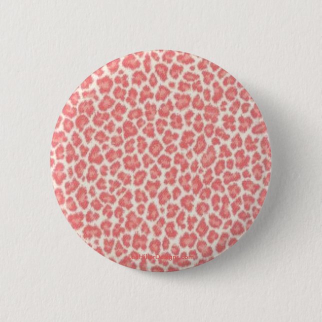 Rosa och krämfärgade leopardtryckta presenter knapp (Framsida)