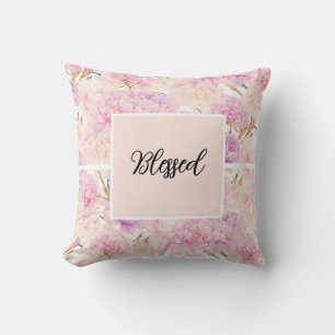 Rosa och lavendel nejlikor,  kudde