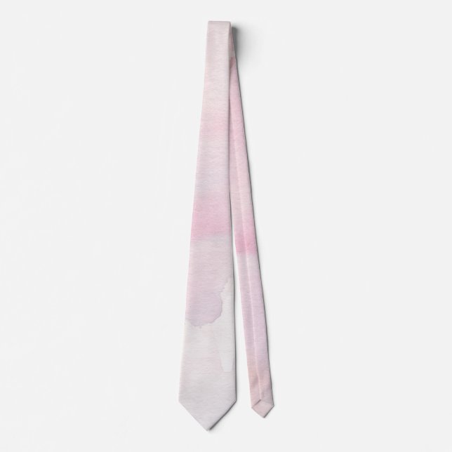 Rosa och lavendel vattenfärgstvätt slips (Framsida)