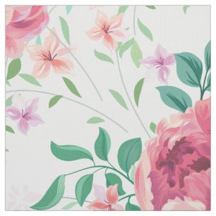 Rosa och lavender vintage ro mönster tyg