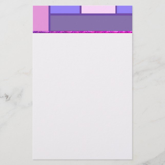 Rosa och Lila Abstrakt Brevpapper (Framsida)