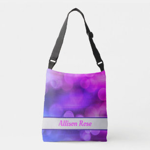 Rosa och Lila Abstrakt Circles Mönster Crossbody Axelväska