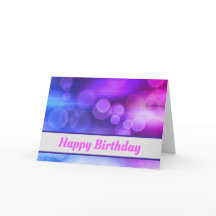 Rosa och Lila Abstrakt Circles Mönster Hälsning