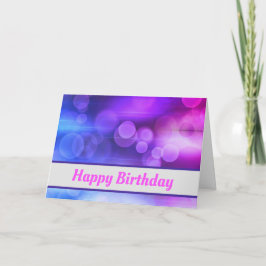 Rosa och Lila Abstrakt Circles Mönster Hälsning Kort