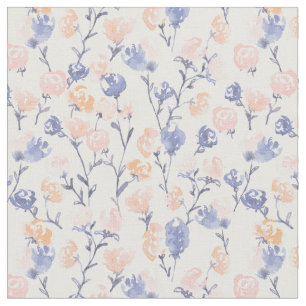 Rosa och lila akvarell blomster mönster tyg