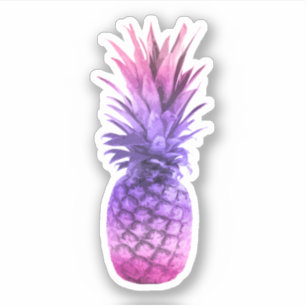 Rosa och Lila Ananas Klistermärken