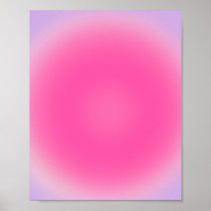 Rosa och Lila Auragradient Poster