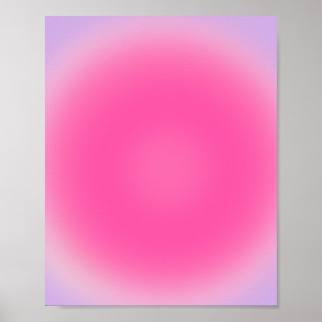 Rosa och Lila Auragradient Poster (Framsidan)