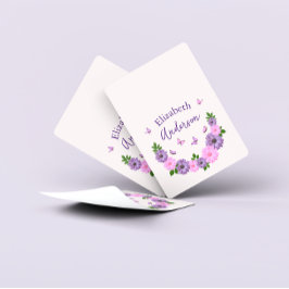 Rosa och Lila av fjärilar Casinokort