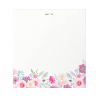 Rosa och Lila av vattenfärg, Blommigt av Anemones Anteckningsblock