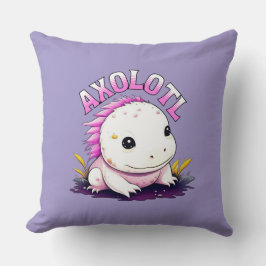 Rosa och Lila Axolotl Personlig Kudde