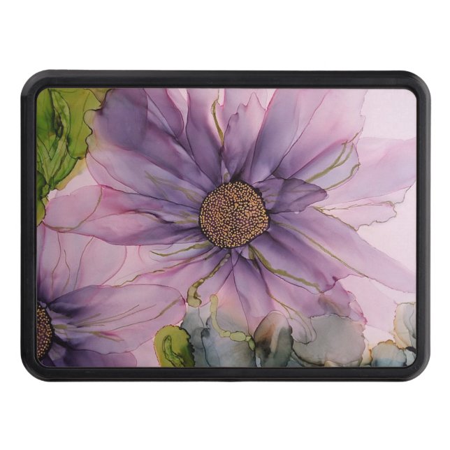 rosa och lila, bläck dragkroksskydd (Framsidan)