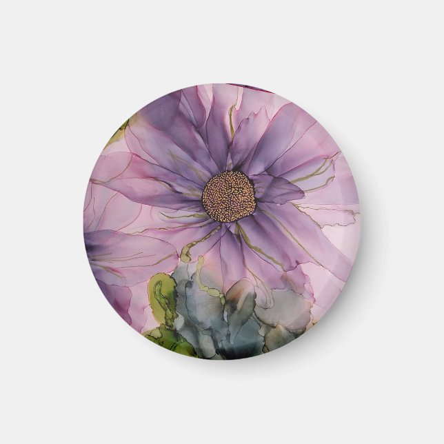 rosa och lila, bläck magnet (Framsidan)