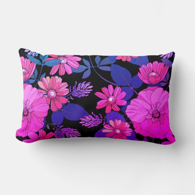 Rosa och Lila - bläddringsfack för bläddringsfack Lumbarkudde (Framsida)