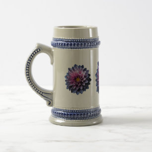 rosa och lila-blomman dahlia-mugg sejdel