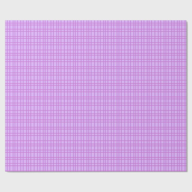 Rosa och lila blommig rutigt mönster presentpapper (Platt)