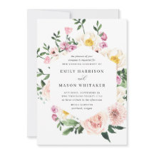  Rosa och Lila Blommigt Eucalyptus Bröllop