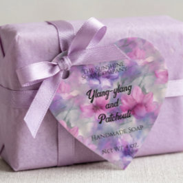 Rosa och lila blommor Kosmetik Produktetikett Gåvor Etiketter