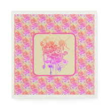 Rosa och Lila blommor Papper