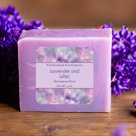 Rosa och Lila blommor Soap Cosmetics Bath Bombs Fyrkantigt Klistermärke