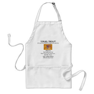 "Rosa och Lila" Blöt Fly-Cruel Trout" Apron Förkläde