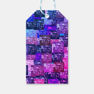 Rosa och Lila Brokenmade Presentetikett